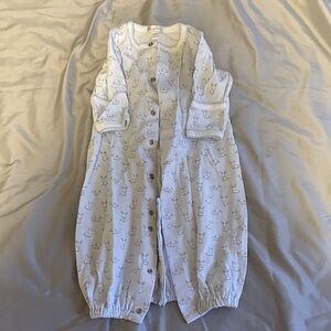 Kissy Kissy White and Blue Baby Sleep Sack with Bunny Print